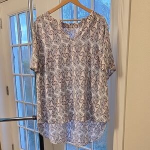 Elegant Paisley Print Women's Top
